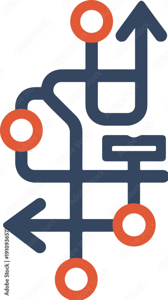 Fototapeta premium Route map sign icon