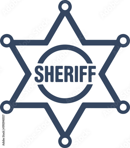 sheriff star vector icon
