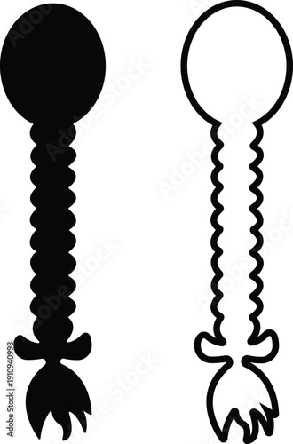 Hairstyle Flat Line Style Vector Icon Set, Woman Haircut Symbol Collection and Beauty Salon Outline Graphic Group Featuring Black Female Hairstyle, Hairdo and Coiffure