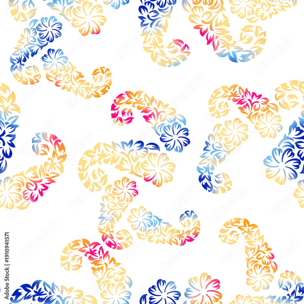 Obraz premium abstract seamless botanical leaf pattern for textile, fabric and background design