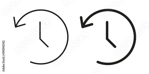 History icon illustrations. Pack of vector icons for ui ux