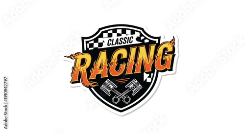 Classic Racing Logo Emblem Design.