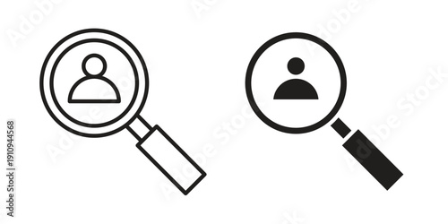 job vacancy icon illustrations. Pack of vector icons for ui ux