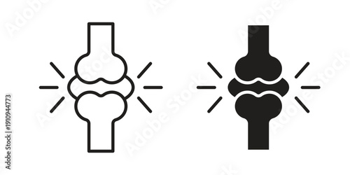 joint pain icon illustrations. Pack of vector icons for ui ux