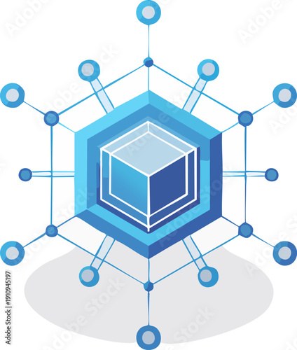 Digital Innovation Quantum Computing Circuit Icon