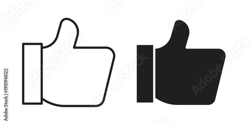 Like button icon illustrations. Pack of vector icons for ui ux