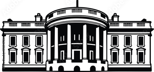 White House icon silhouette