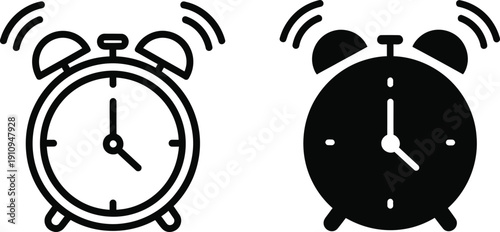 Alarm clock icons