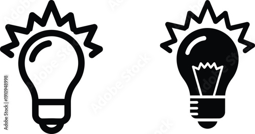 Light Bulb Ideas and Inspiration Symbols