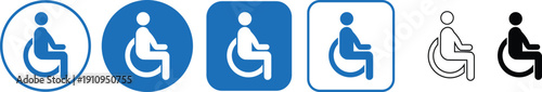 Variations of the international symbol of access for disabled people