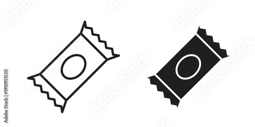 Potato chips icon illustrations. Pack of vector icons for ui ux