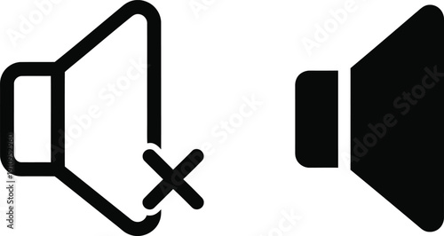 Mute and Sound Speaker Icons