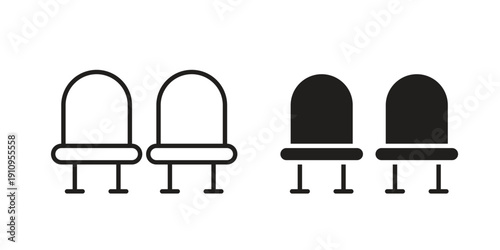 Seats icon illustrations. Pack of vector icons for ui ux