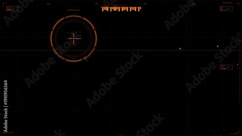 Hud animation for web designers in a futuristic space setting showcasing user interface elements and interactive features