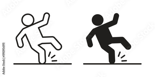 slippery wet floor icon illustrations. Pack of vector icons for ui ux