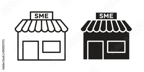SME icon illustrations. Pack of vector icons for ui ux