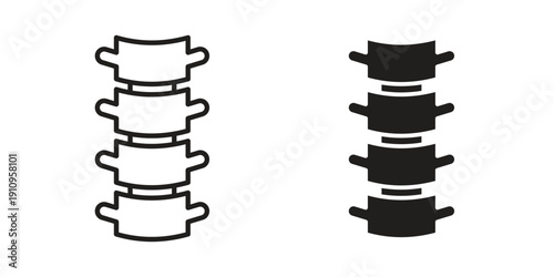 Spine Bone icon illustrations. Pack of vector icons for ui ux