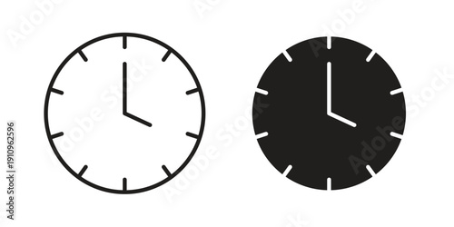 Watch icon illustrations. Pack of vector icons for ui ux