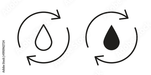 Photos Water recycling icon illustrations