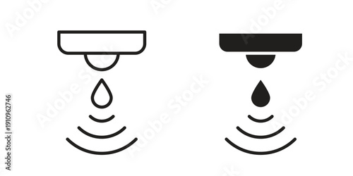 Water sensor icon illustrations. Pack of vector icons for ui ux