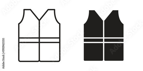 Working vest icon illustrations. Pack of vector icons for ui ux
