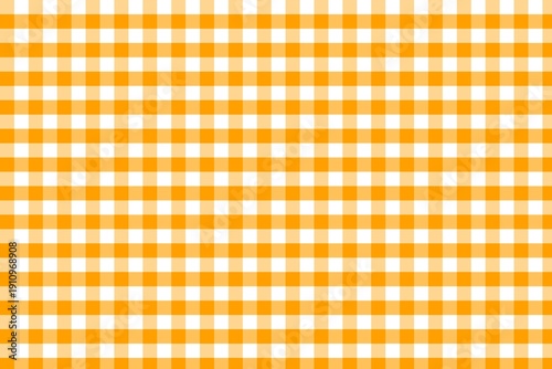 Bright orange and white gingham tablecloth pattern offers a cheerful textured background perfect for summer picnics and vibrant decorative uses