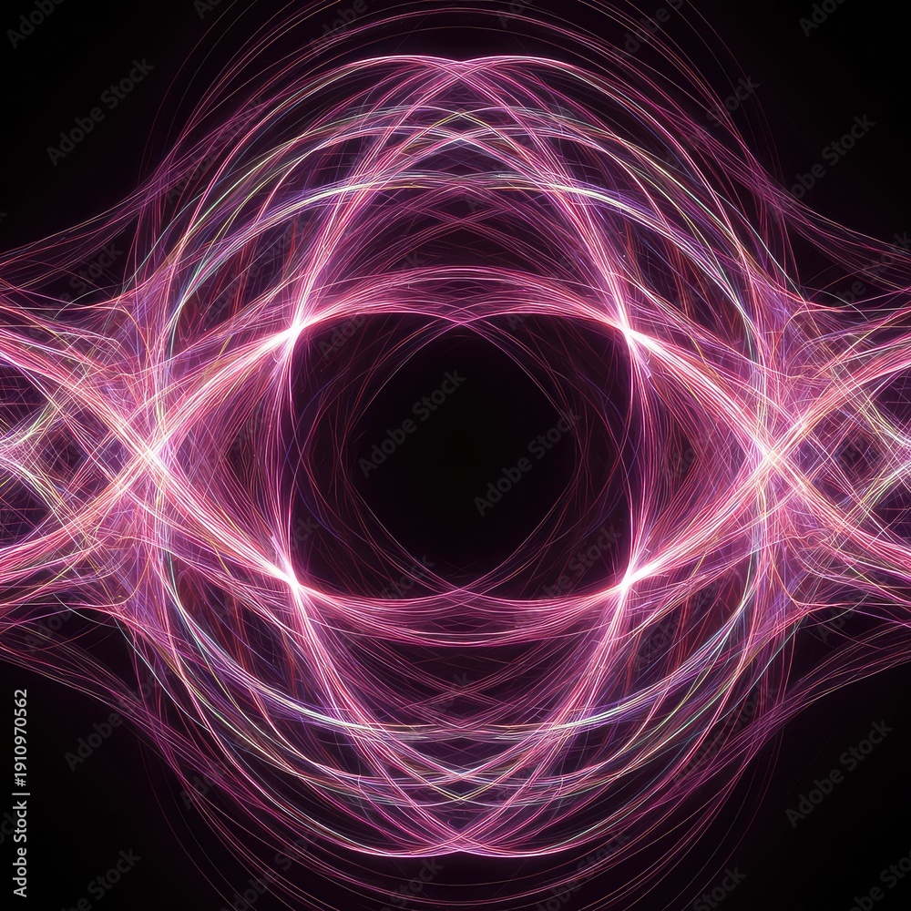 Fototapeta premium Abstract energetic background showing complex wave interference patterns on a large scale, suitable for science or technology concepts ,frequency ,sound ,abstract