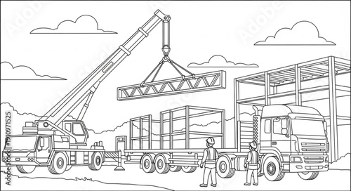 Crane Truck Construction Equipment Heavy Machinery.