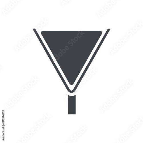 Black Funnel Icon Simple Design Element.