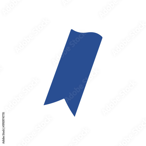 Blue Ribbon Icon Simple Design Element.
