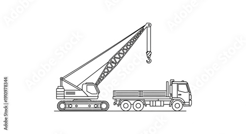 Crane Truck Heavy Machinery Equipment.
