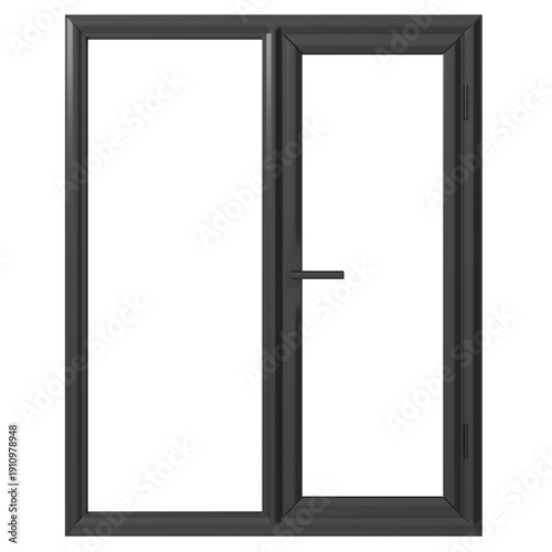 Black Window isolated on transparent background