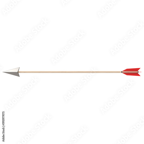 Quadro su tela Wooden Arrow isolated on transparent background