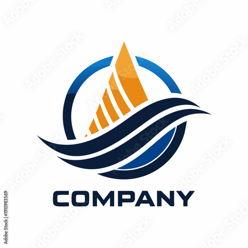 Minimalist type business logo template
