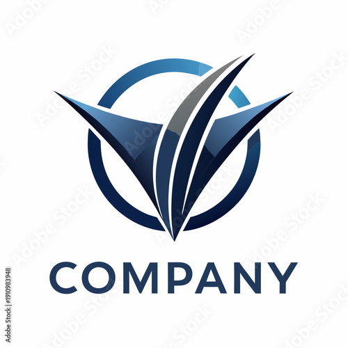 Minimalist type business logo template
