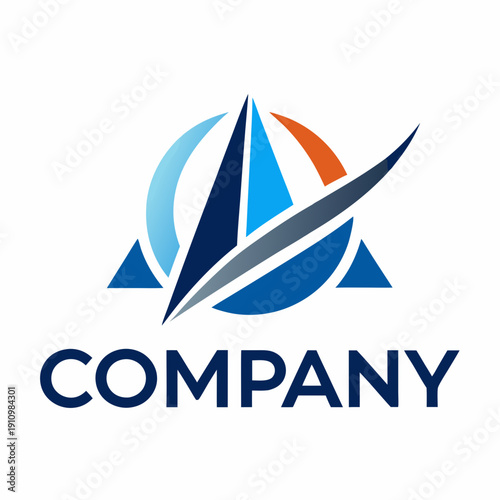 Minimalist type business logo template
