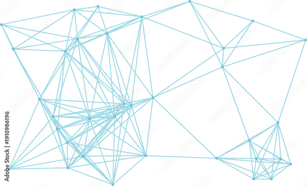 Obraz premium A complex network of interconnected lines and nodes