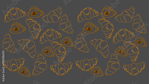 	
set of croissant doodle hand drawn. Hand drawn croissant french breakfast, croissant minimal flat icon set, black color and white background.