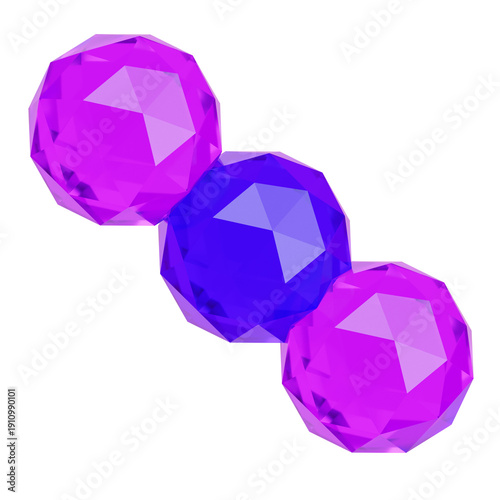 3D Abstract Crystal Sphere

