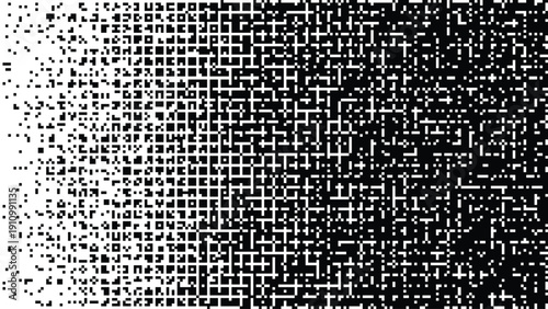 Black and white halftone pattern with gradient effect