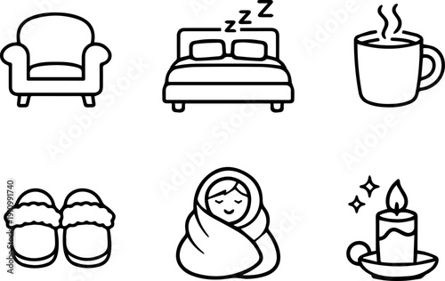 Relaxing home comfort lifestyle elements