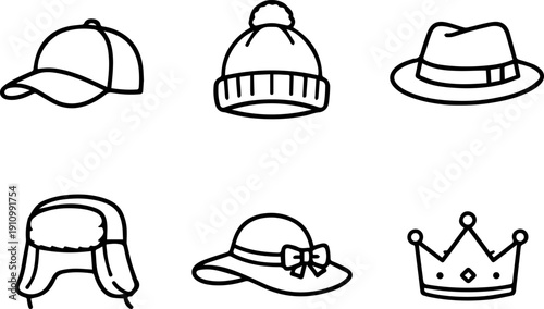 Different types of fashion hats