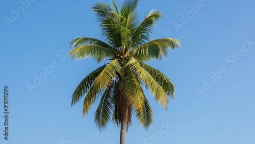 Wallpaper Mural Tall palm tree against clear blue sky. Torontodigital.ca