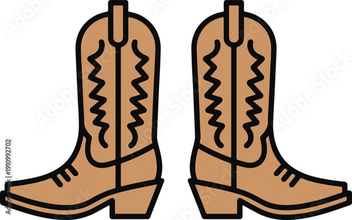 unique Cowboy boot icon