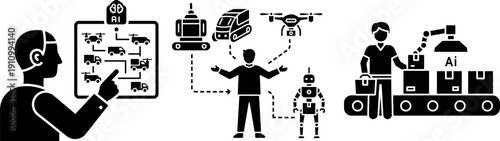 Artificial intelligence integrated industrial automation, controlling modern smart factory system