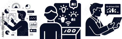 Data analytics concept illustration for business growth and market performance
