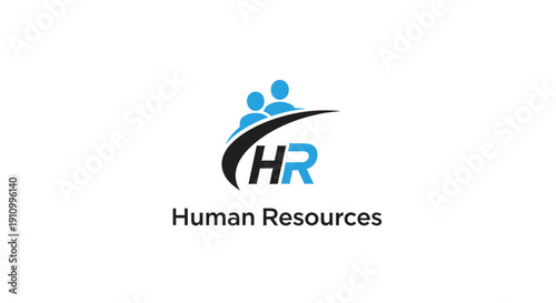 Innovative Human Resources Logo Depicting Teamwork and Professionalism in Modern Design