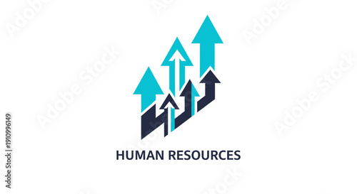 Innovative Human Resources Logo Emphasizing Growth and Advancement in a Company