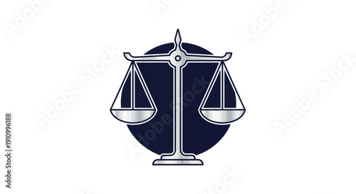 Illustration Representing Scales Depicting Justice, Harmony, And Equity Design Symbol, Concept