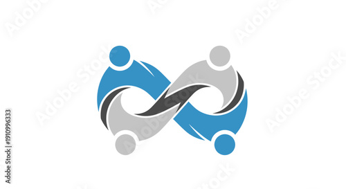 Infinity Loop Concept Representing Synergy, Connection, Teamwork, Unity And Everlasting